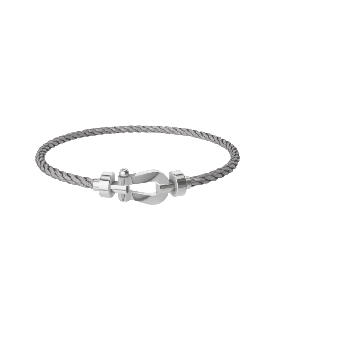 프레드 포스텐 스틸 케이블 브레이슬릿 미디움 18K 화이트 골드(Fred Force 10 Steel Cable Bracelet Medium 18K White Gold)