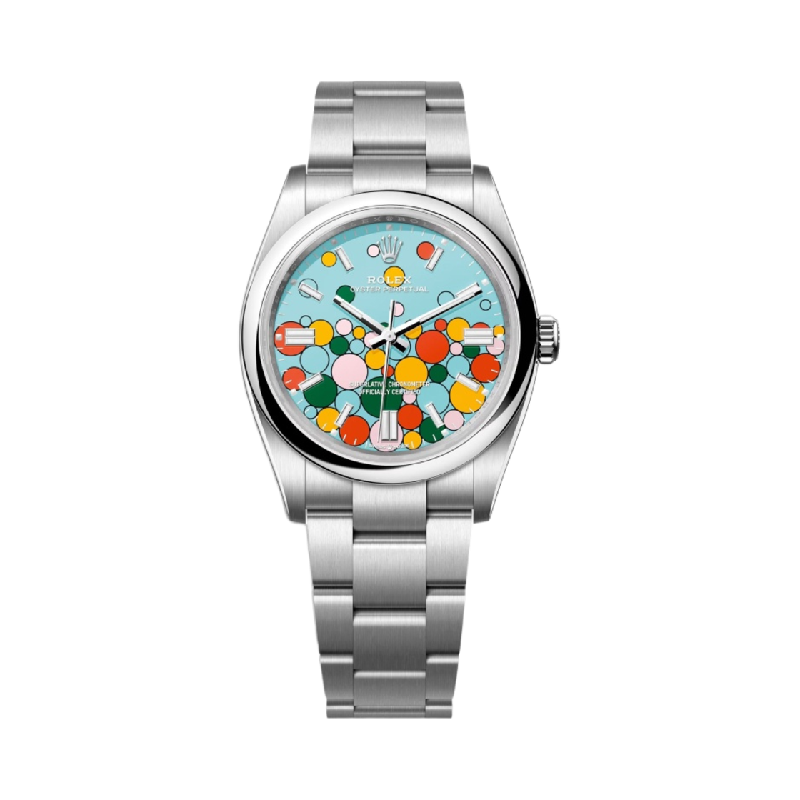 롤렉스 오이스터 퍼페추얼 36mm 126000 셀레브레이션 모티프 터콰이즈 블루 오이스터(Rolex Oyster Perpetual 36mm 126000 Celebration Motif Turquoise Blue Oyster)