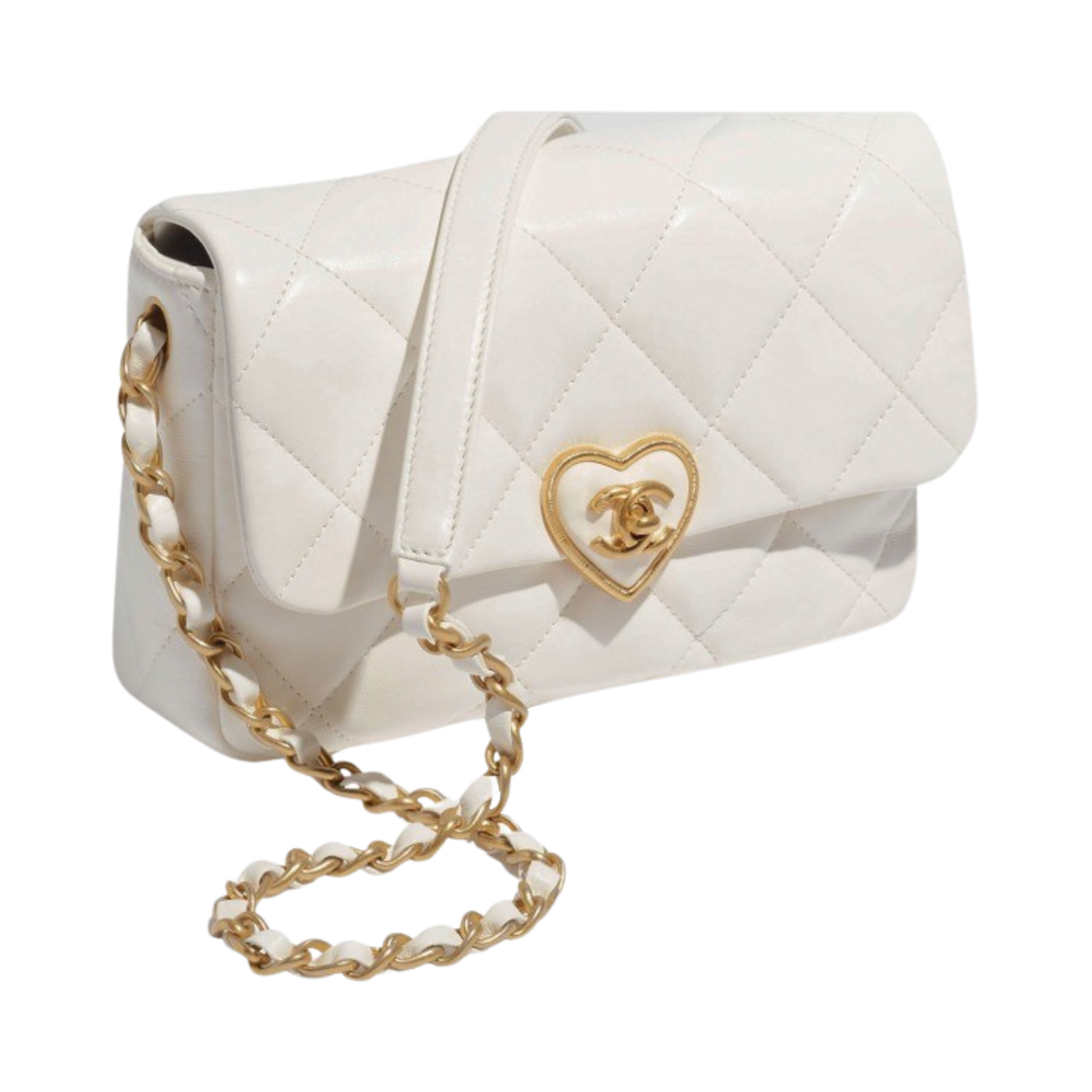 샤넬 스몰 플랩백 램스킨 플렉시 & 골드 메탈 화이트(Chanel Small Flap Bag Lambskin Plexi & Gold White) - 2