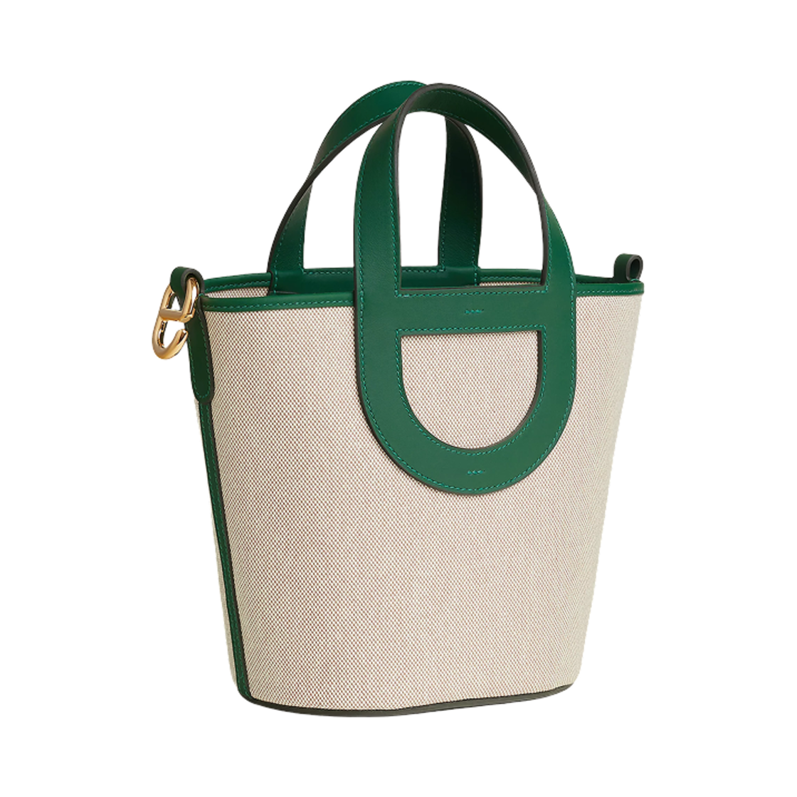 에르메스 인 더 루프 18 백 H 캔버스 스위프트 카프스킨 & 골드 하드웨어 에크류 베쥬 베르 모옌(Hermes In The Loop 18 Bag H Canvas Swift Calfskin & Gold Ecru Beige Vert Moyen) - 3