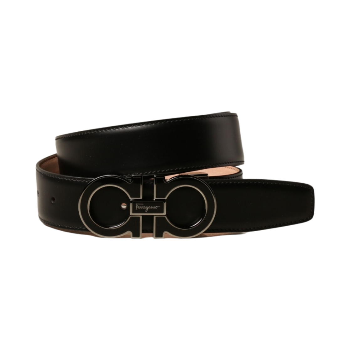 페라가모 어드저스터블 간치니 벨트 블랙(Ferragamo Adjustable Gancini Belt Black) - 1