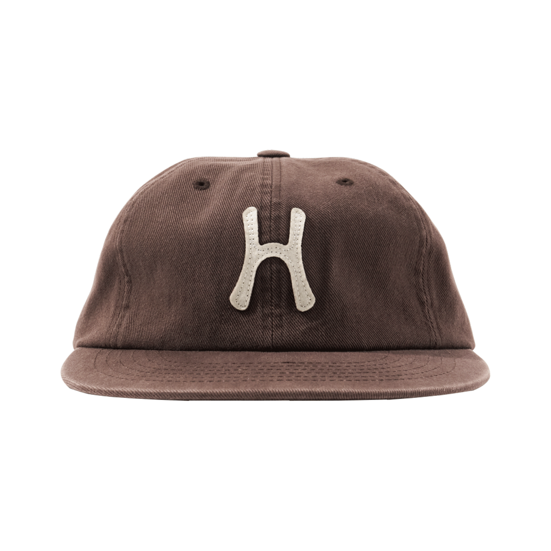 헬로선라이즈 H 로고 코튼 릴랙스 핏 6패널 캡 브라운(Hello Sunrise H Logo Cotton Relaxed Fit 6Panel Cap Brown)