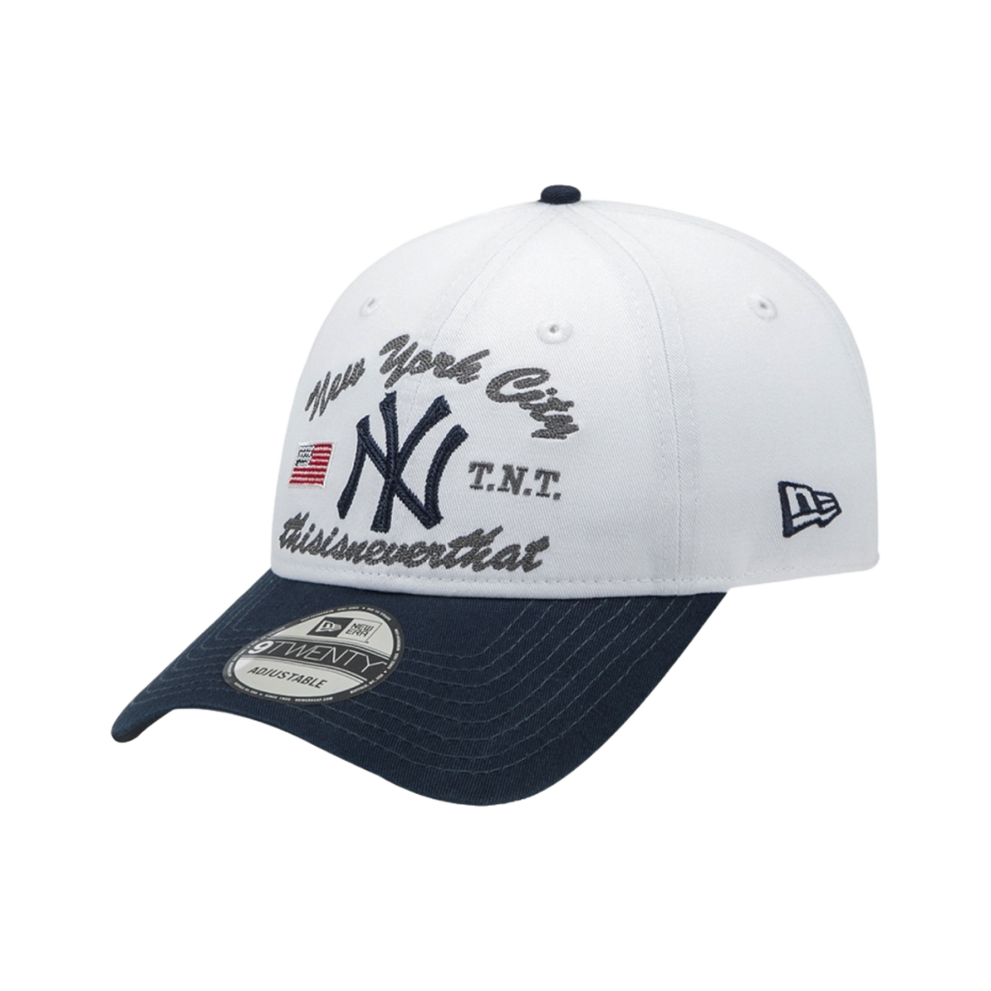 디스이즈네버댓 x 뉴에라 x MLB 뉴욕 양키스 언스트럭처 투톤 볼캡 화이트(thisisneverthat x New Era x MLB New York Yankees Unstructured 2-Tone Ball Cap White)