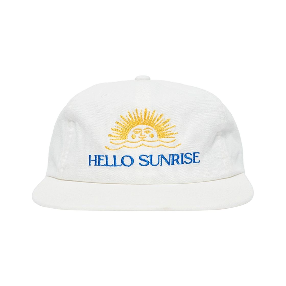 헬로선라이즈 워시드 투톤 로고 6패널 캡 오프 화이트 | Hello