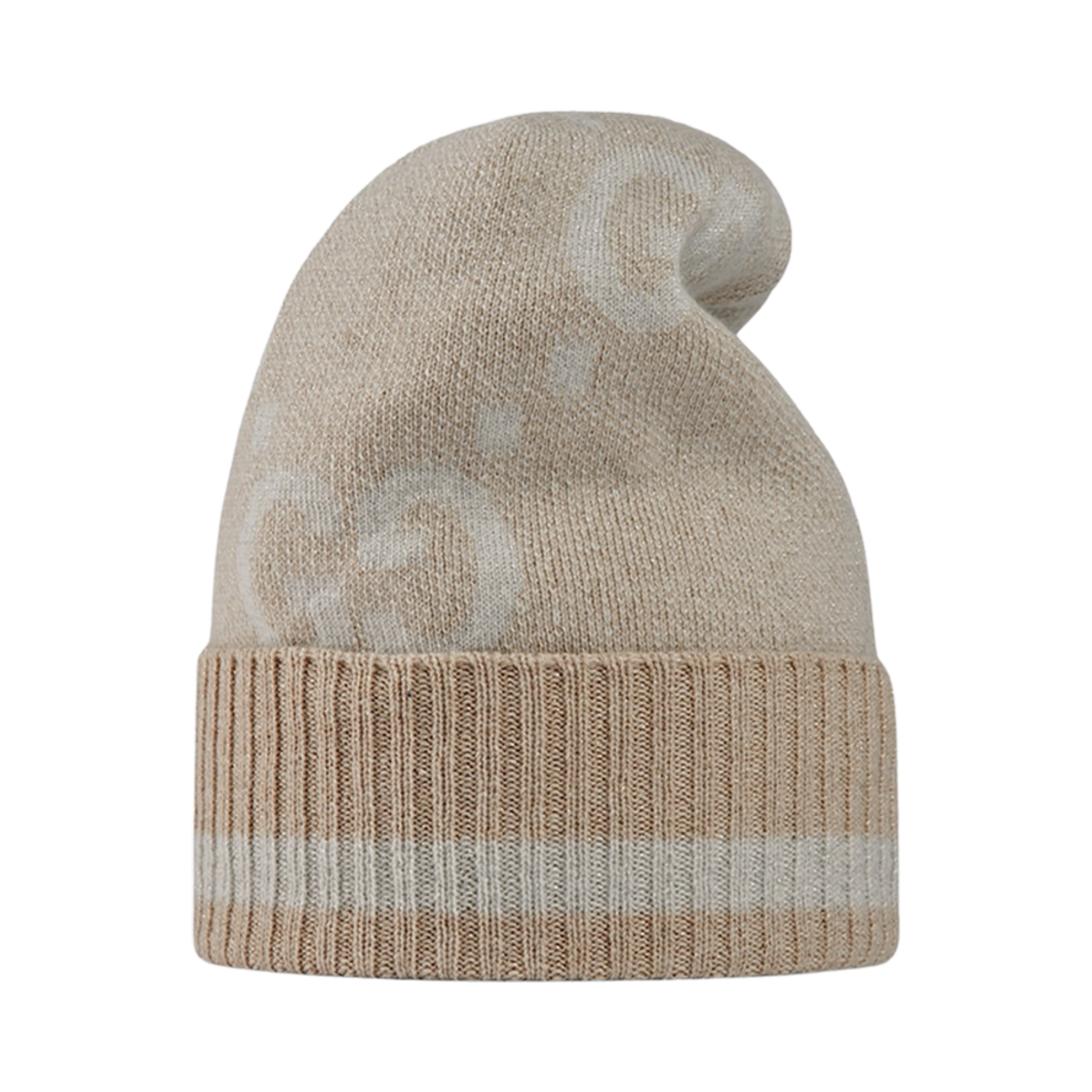 (W) 구찌 GG 캐시미어 라메 자카드 햇 카멜 화이트((W) Gucci GG Cashmere Lame Jacquard Hat Camel White) - 2