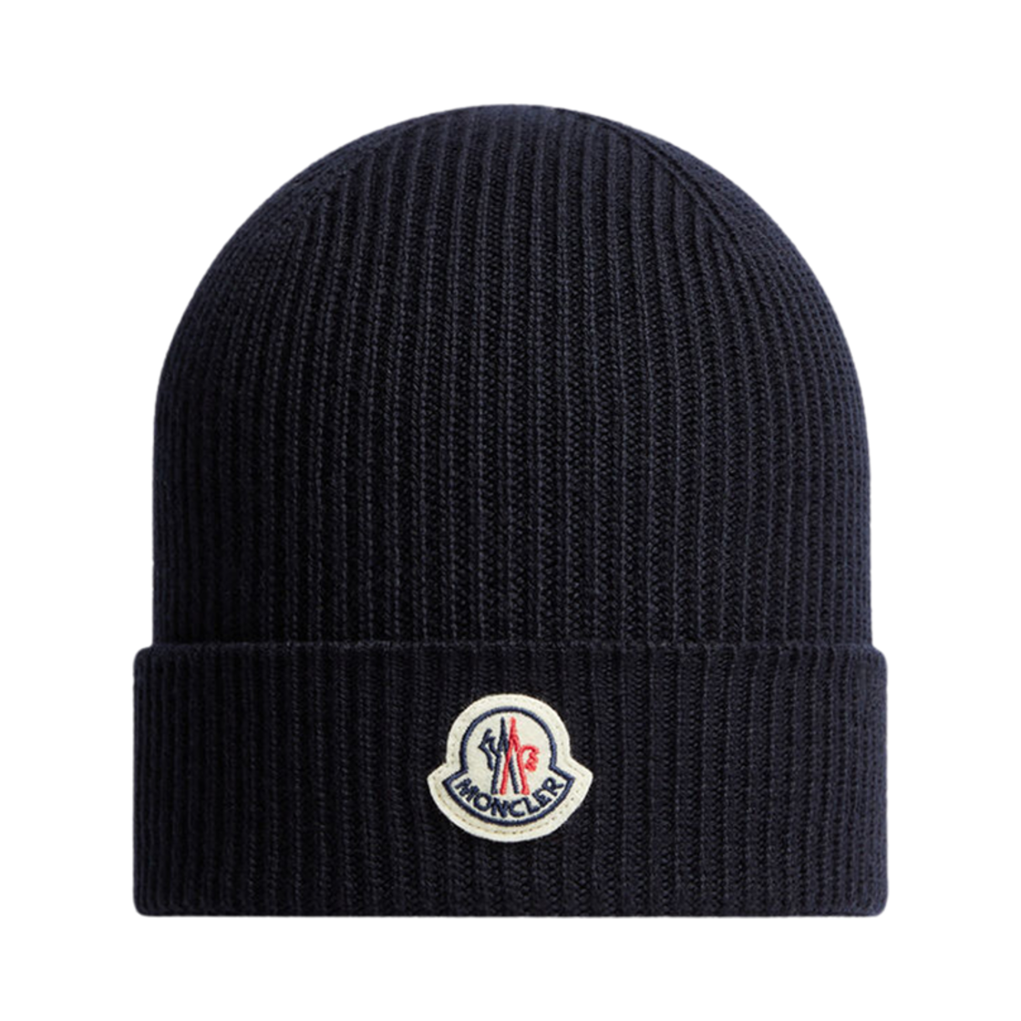 J2-091-3B70500-A9342-742 Moncler Wool Beanie Navy Blue - 24FW