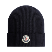 Moncler Wool Beanie Navy Blue - 24FW