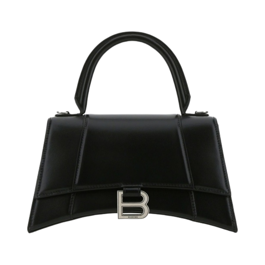 발렌시아가 샤이니 박스 카프스킨 아워글래스 스몰 핸드백 블랙(Balenciaga Hourglass Small Handbag in Shiny Box Calfskin Black) - 1