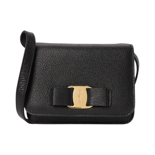 Ferragamo Vara Bow Crossbody Bag Black