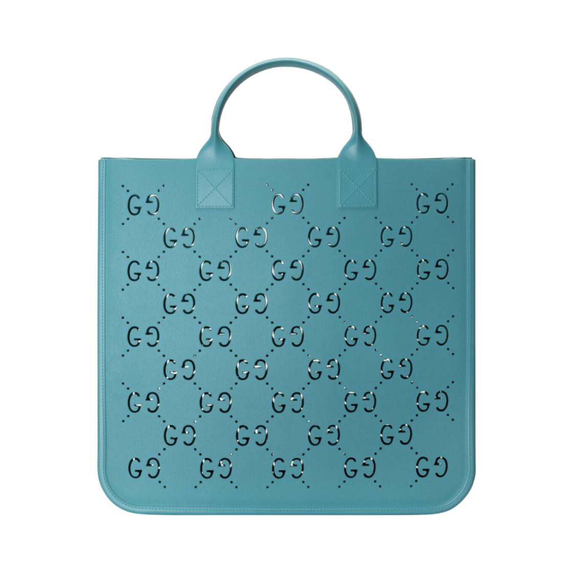 (키즈) 구찌 GG 러버 토트백 라이트 블루((Kids) Gucci GG Rubber Tote Bag Light Blue) - 1