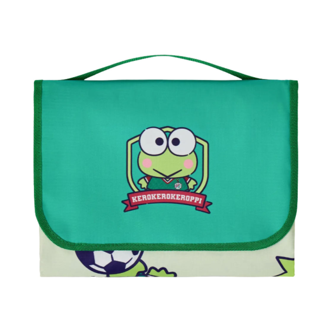 SPMAT25KXSAN003KK K League x Sanrio Characters Picnic Mat Kerokerokeroppi Green