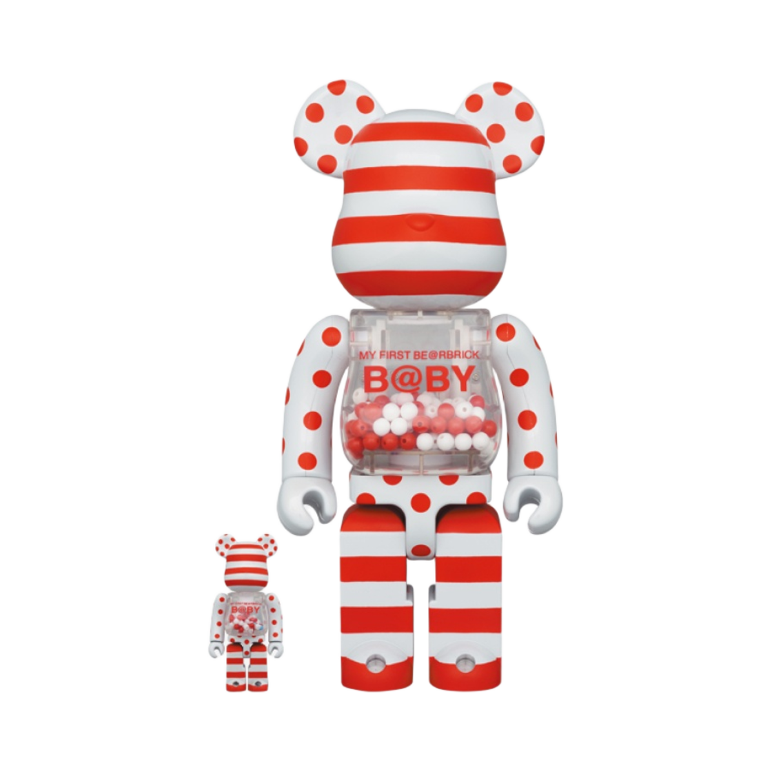 - Bearbrick My First Baby Red & Silver Chrome Ver. 100％ & 400％ Set