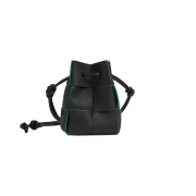 Bottega Veneta Mini Cassette Bucket Bag Black Parakeet