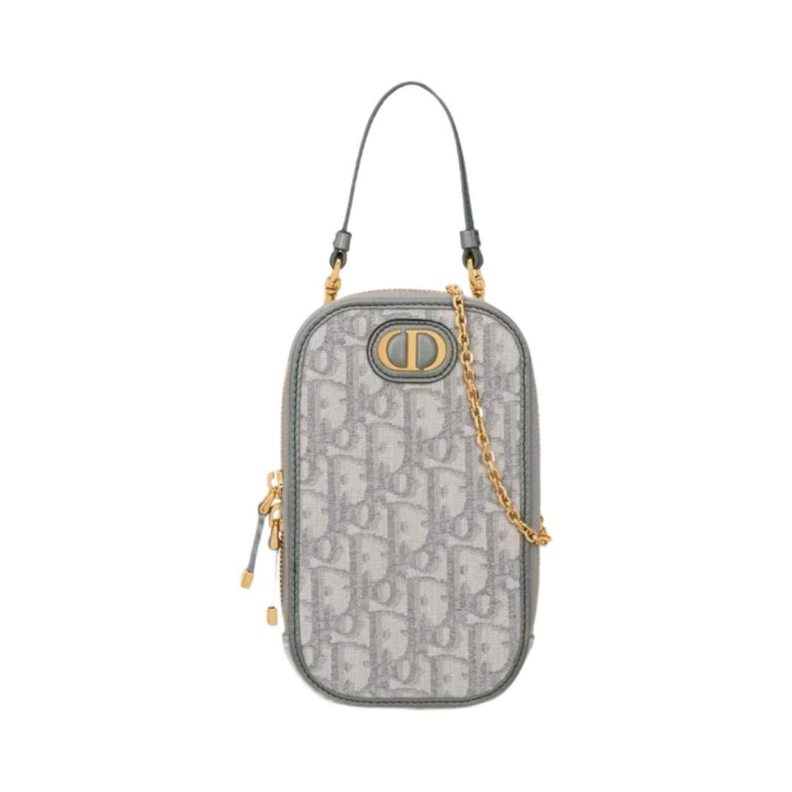 디올 30 몽테인 휴대폰 홀더 그레이 디올 오블리크 자카드(Dior 30 Montaigne Phone Holder Grey Dior Oblique Jacquard) - 1