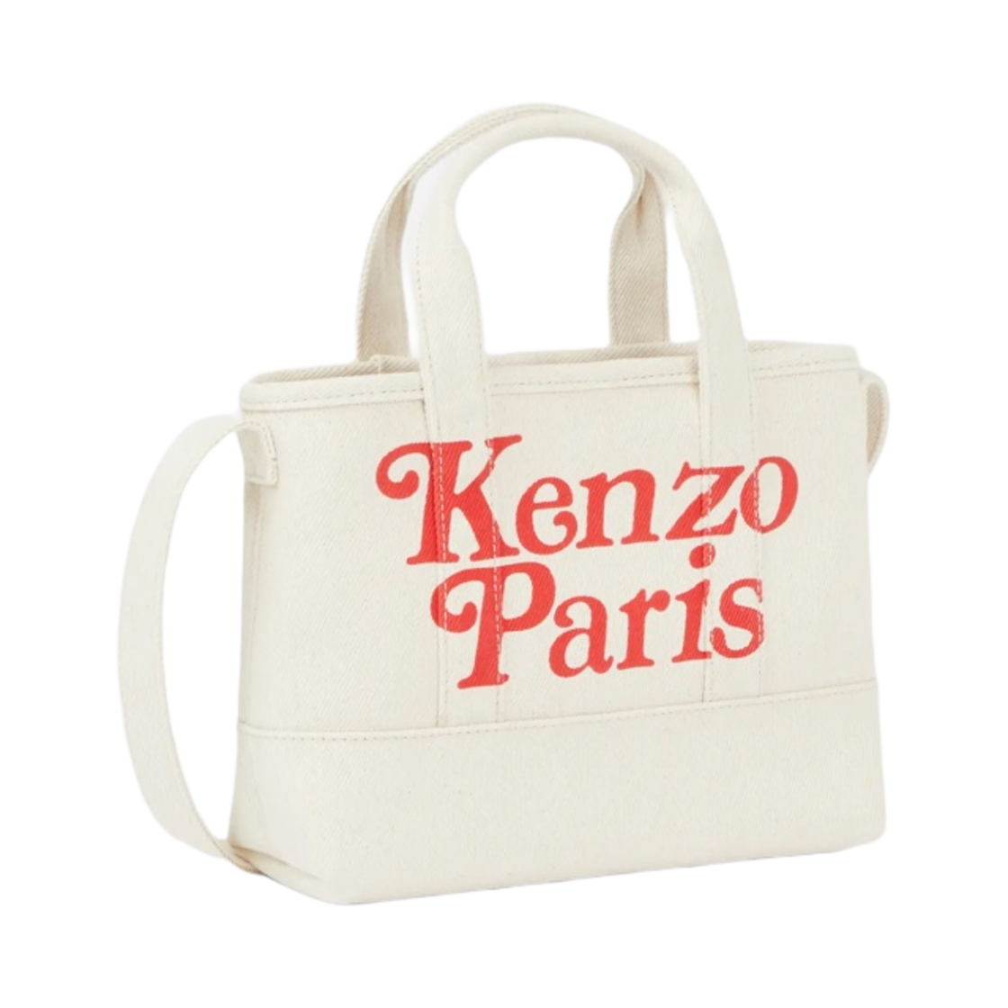 FE58SA910F35-03 Kenzo Small Kenzo Utility Canvas Tote Bag Ecru