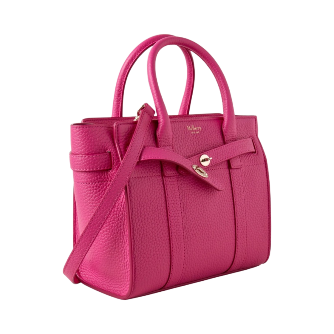 멀버리 헤비 그레인 미니 지퍼 베이스워터 멀버리 핑크 Mulberry KREAM