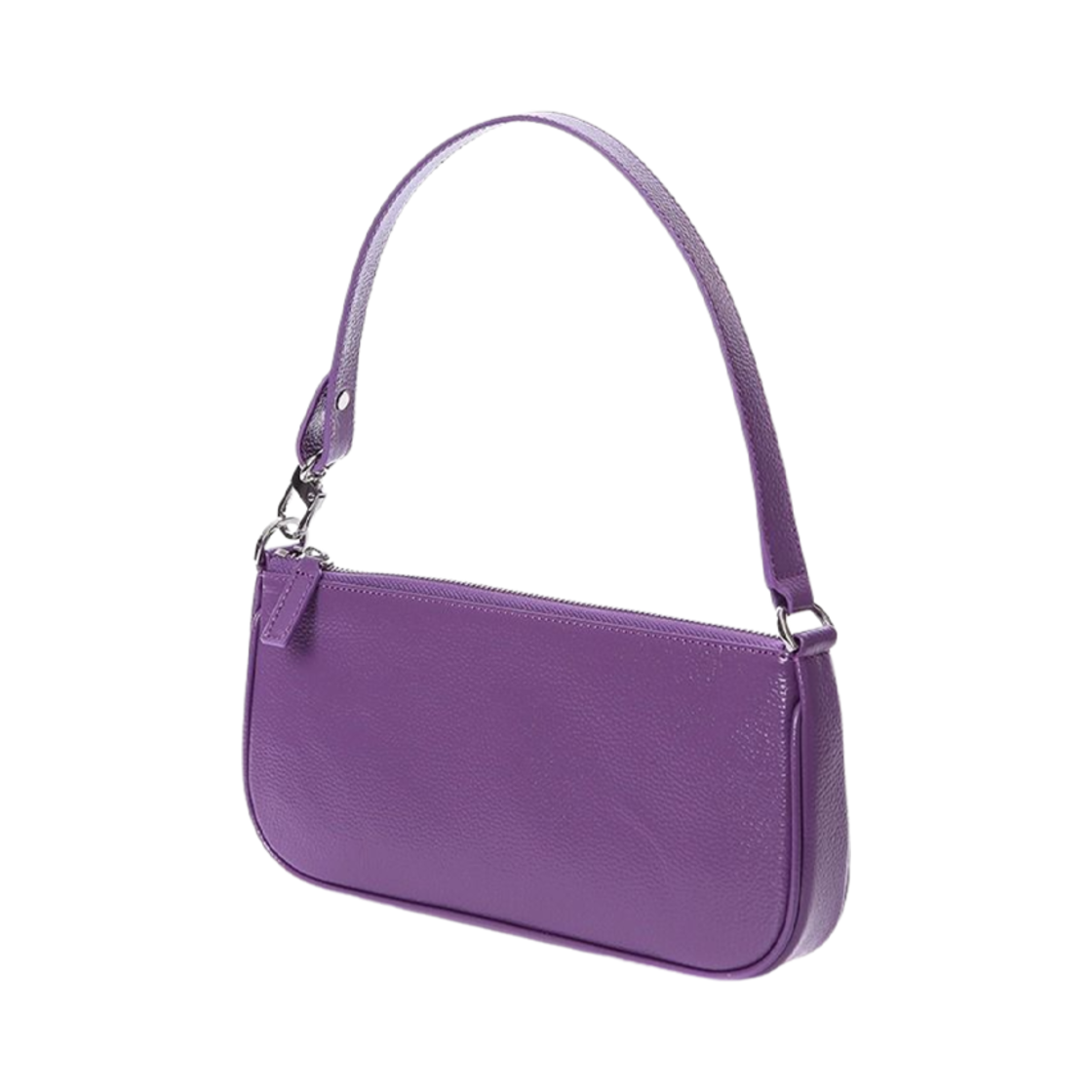 22CRRCLSVIGGMED By Far Gloss Leather Rachel Shoulder Bag Violet