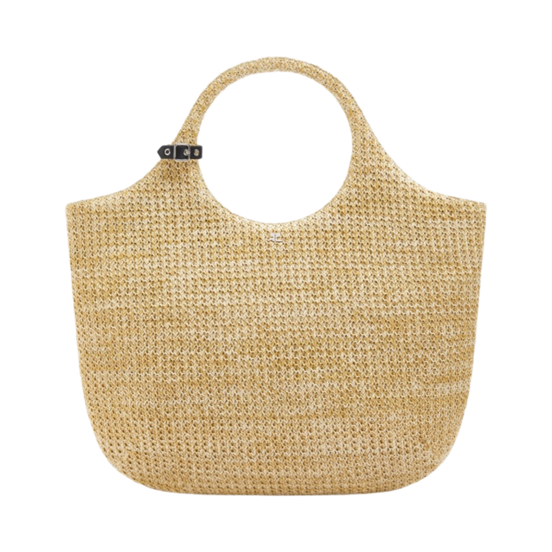 224GSA111PL0152100 Courreges Large Holy Raffia Bag Sand
