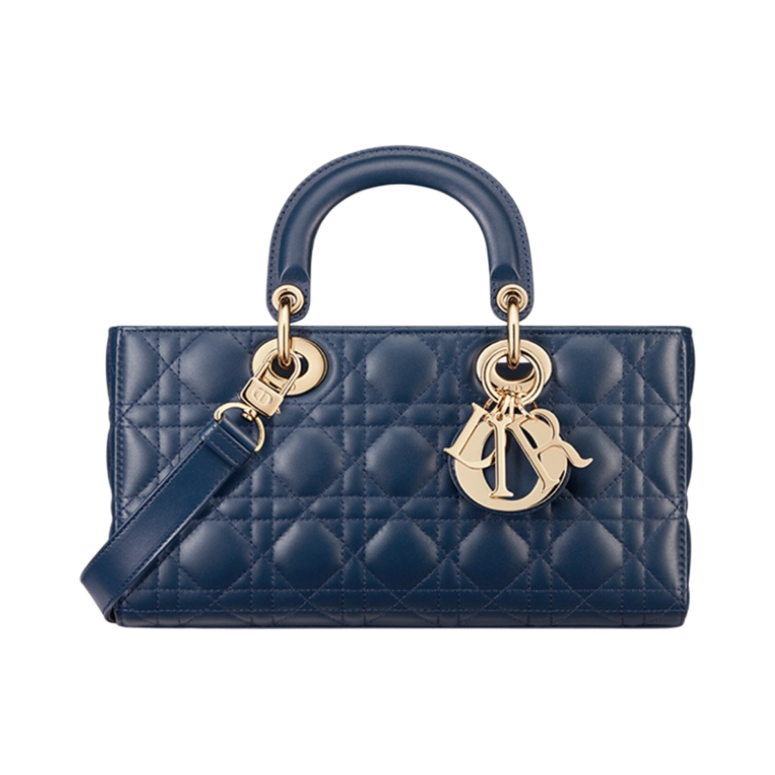 M0540ONGE-M66B Dior Medium Lady D-Joy Bag Deep Ocean Blue - 대표 이미지 #1