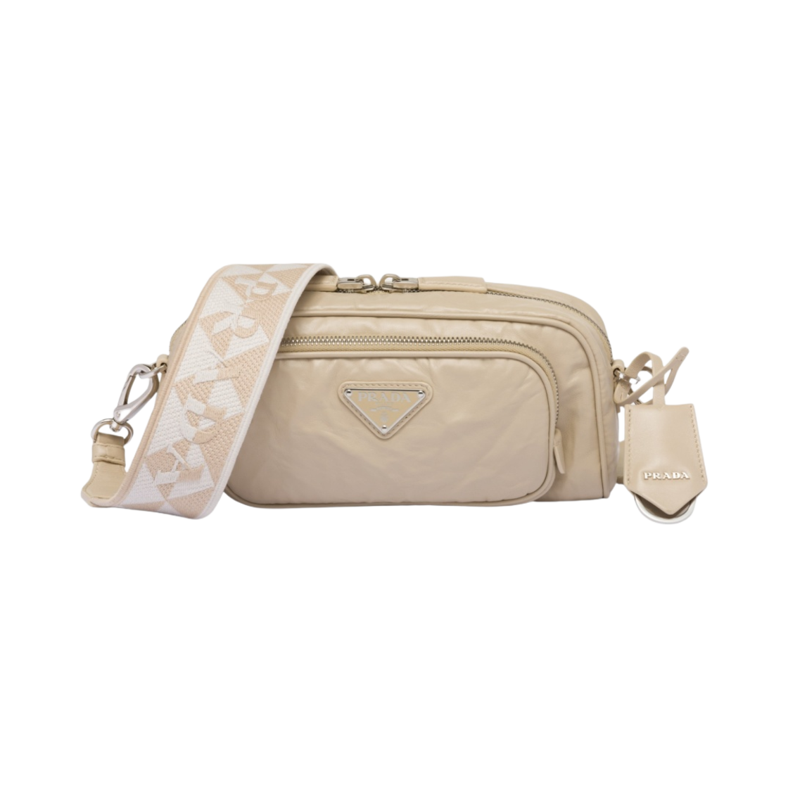 프라다 나파 앤티크 레더 멀티 포켓 숄더백 데저트 베이지(Prada Nappa Antique Leather Multi-Pocket Shoulder Bag Desert Beige) - 1