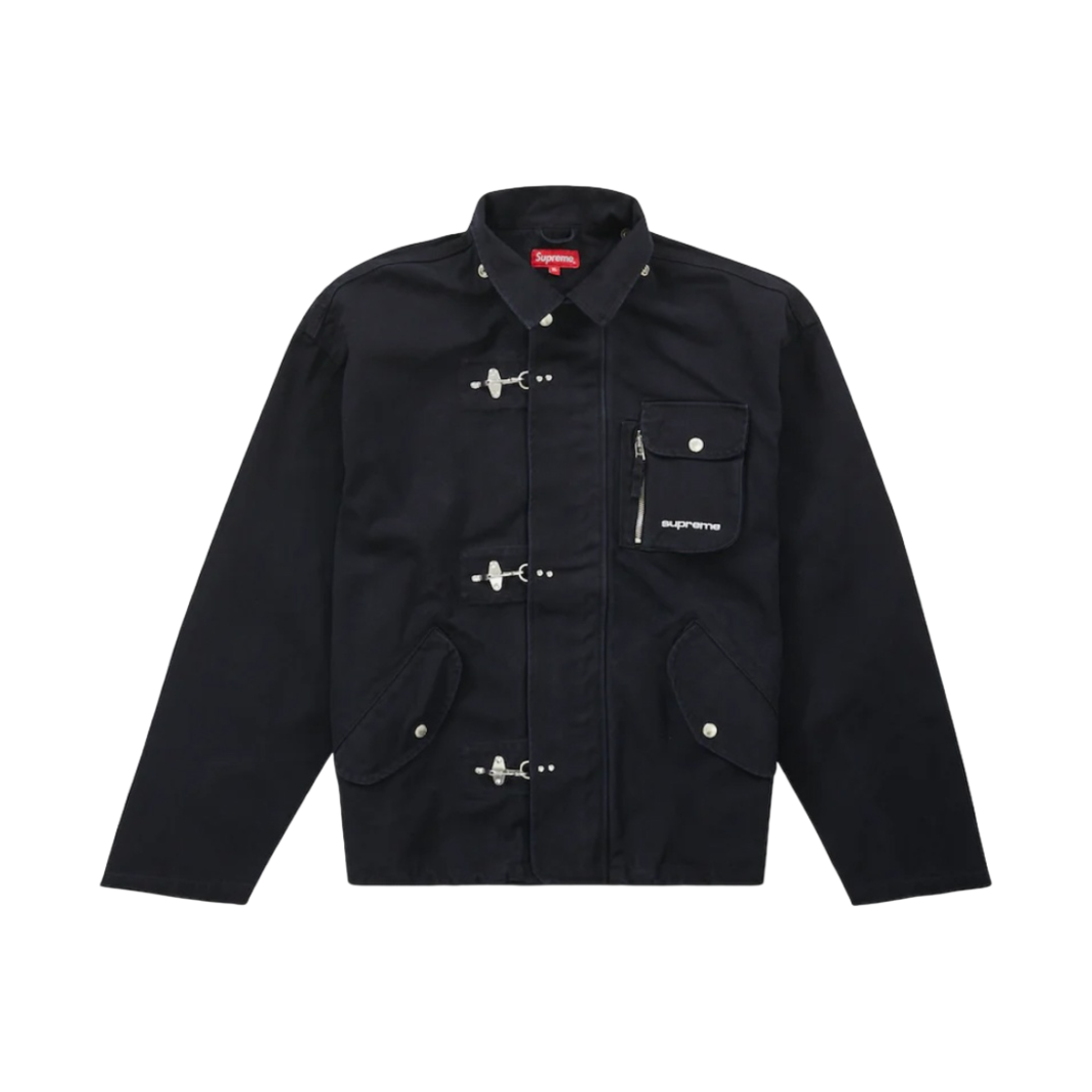 슈프림 캔버스 클립 자켓 블랙 - 23SS | Supreme | KREAM