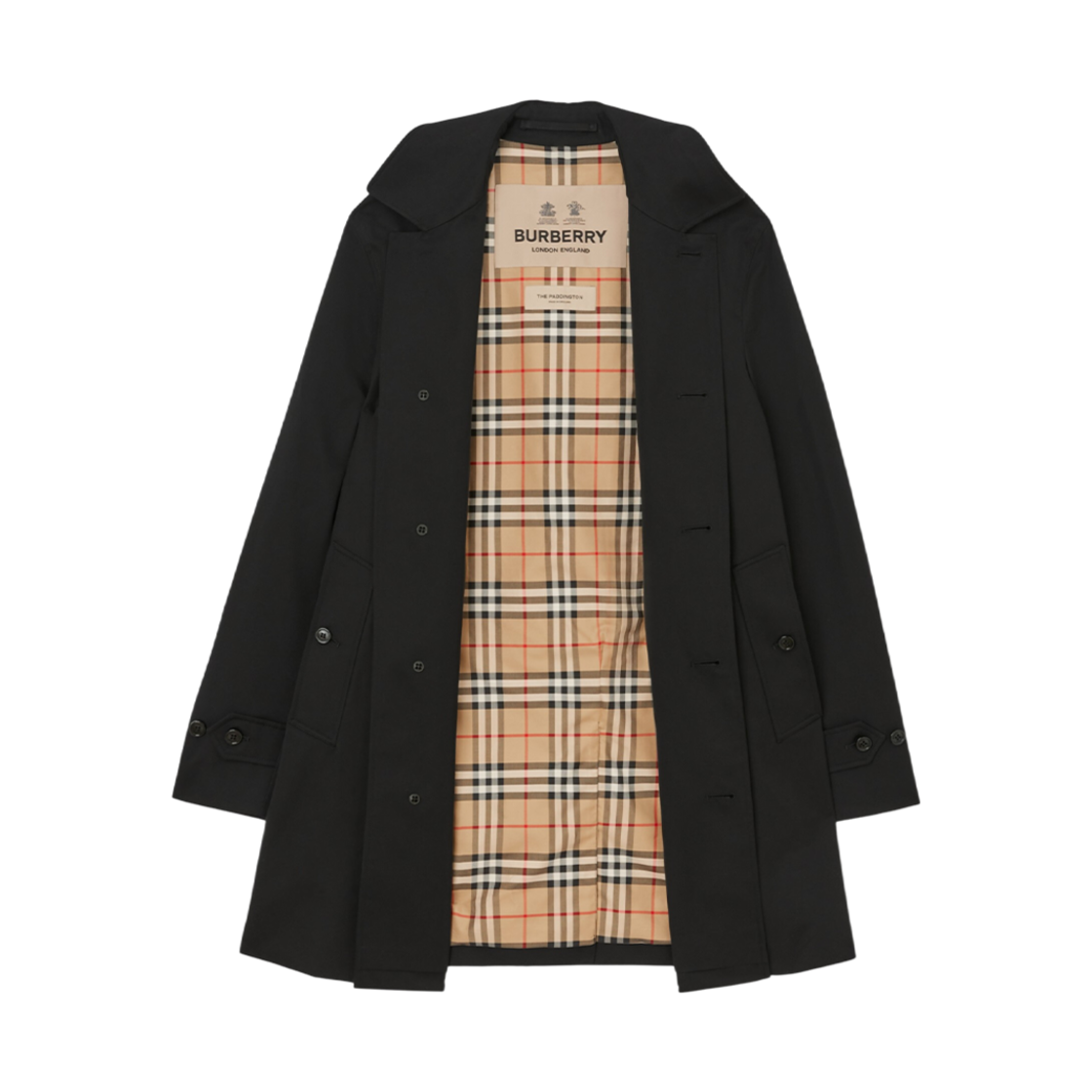 버버리 숏 패딩턴 헤리티지 카 코트 블랙(Burberry Short Paddington Heritage Car Coat Black) - 2