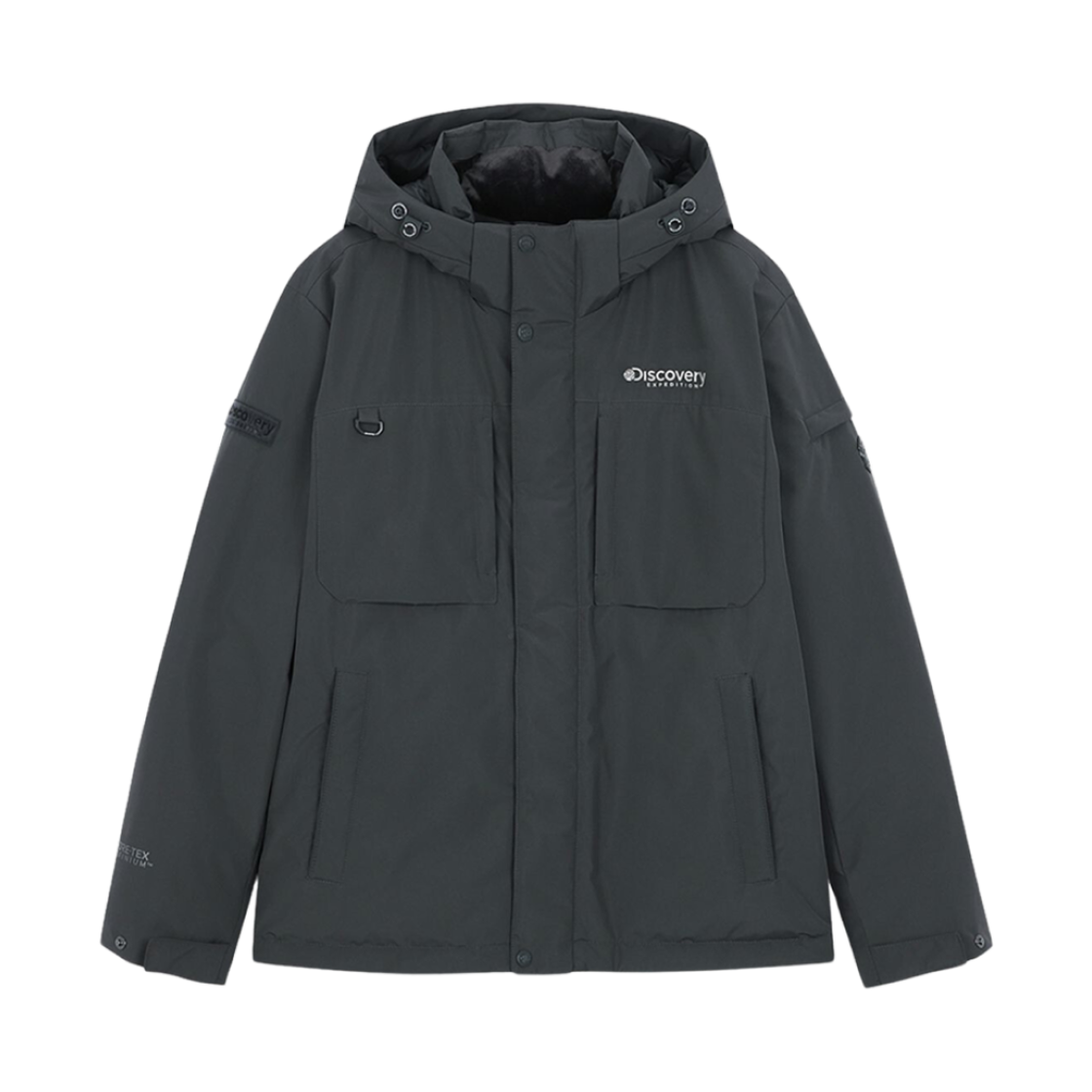 DMDJ7K026-DGS Discovery Expedition Bergen Gore Goose Short Down Jacket Grey