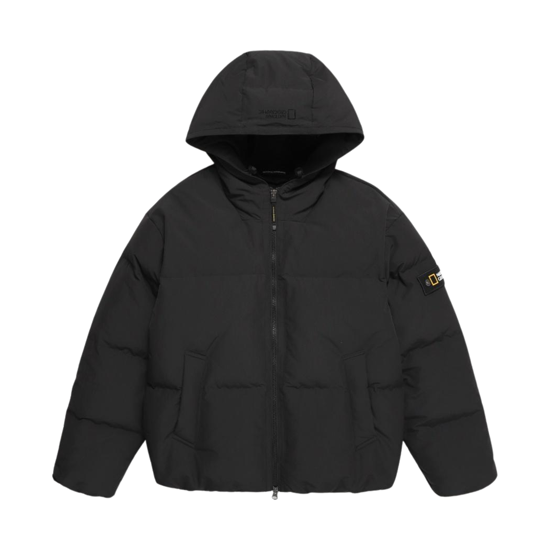 N244UDW922 National Geographic Hooded Heron Goose Down Jumper Carbon Black