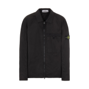Stone Island 12619 Supima Cotton Twill Stretch-TC Garment Dyed Overshirt Black - 22SS