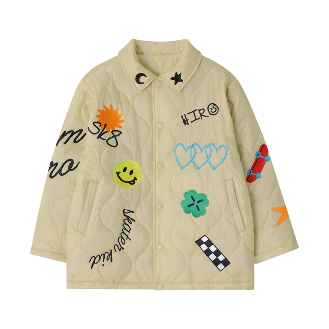 (키즈) 히로 모티브 퀼팅 자켓 베이지((Kids) Hiro Motive Quilting Jacket Beige)