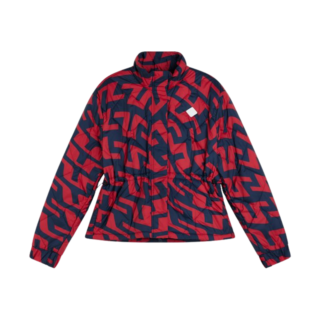 (W) 제이린드버그 클로에 패디드 자켓 브릿지 스윌 레드((W) J.Lindeberg Chloe Padded Jacket Bridge Swirl Red)