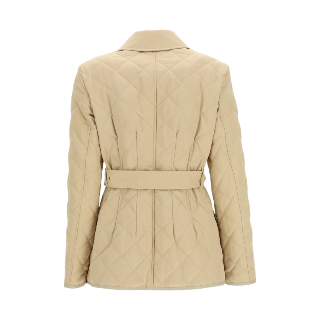 (W) 버버리 벨티드 다이아몬드 퀼티드 자켓 소프트 펀((W) Burberry Belted Diamond Quilted Jacket Soft Fawn) - 2