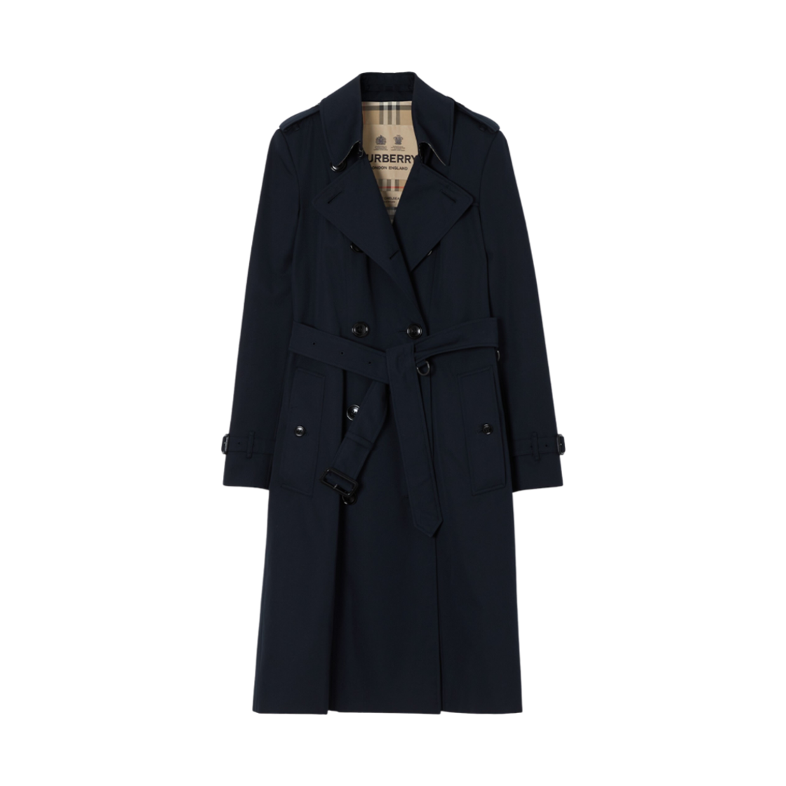 (W) 버버리 첼시 헤리티지 트렌치 코트 콜 블루((W) Burberry Chelsea Heritage Trench Coat Coal Blue) - 1
