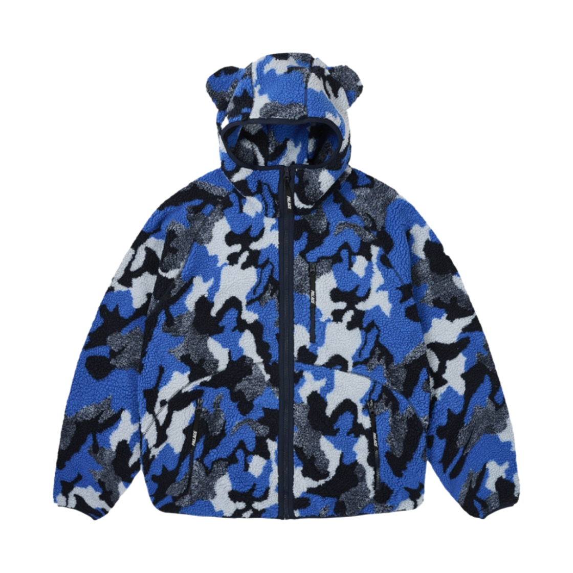 - Palace Teddy Fleece Jacket Blue Camo - 24SS