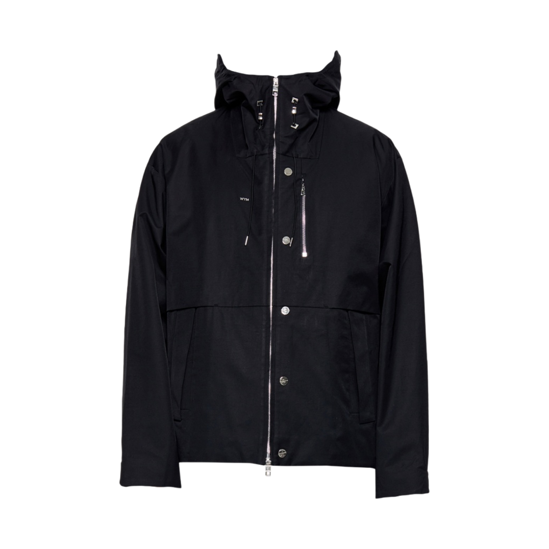 W233JP13954B Wooyoungmi High Neck Hooded Jacket Black - 23FW