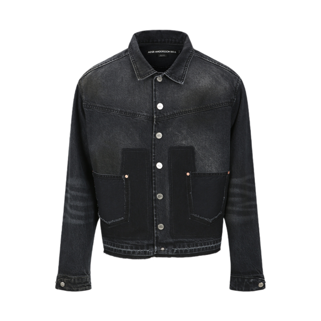 awa675m(BLACK) ADSB Andersson Bell Rodeo Motorcycle Denim Jacket Black