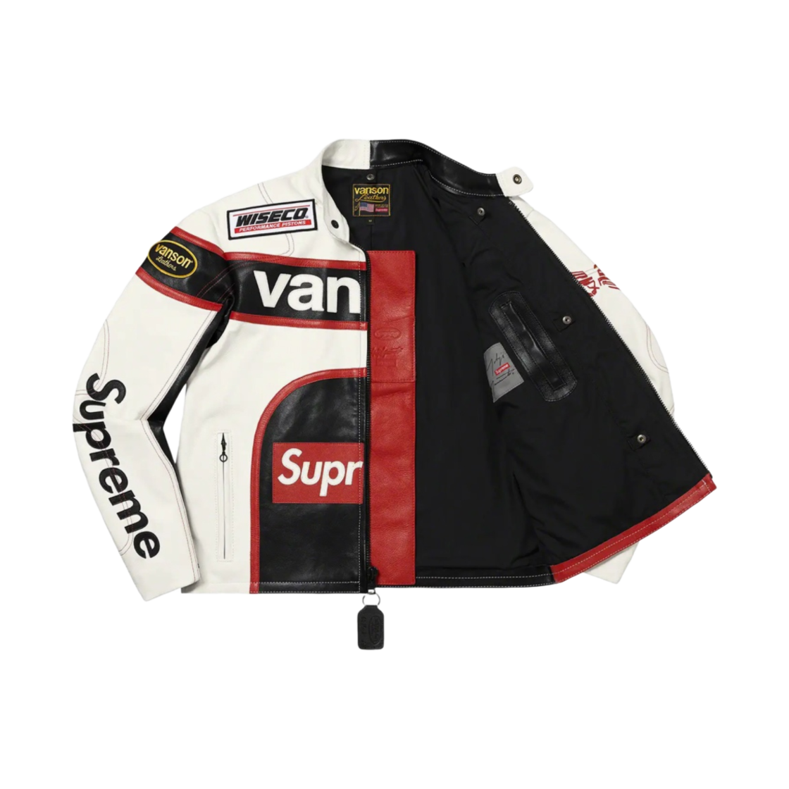 슈프림 x 요지 야마모토 x 밴슨 레더스 스플릿 자켓 화이트 - 22FW(Supreme x Yohji Yamamoto x Vanson Leathers Split Jacket White - 22FW) - 2