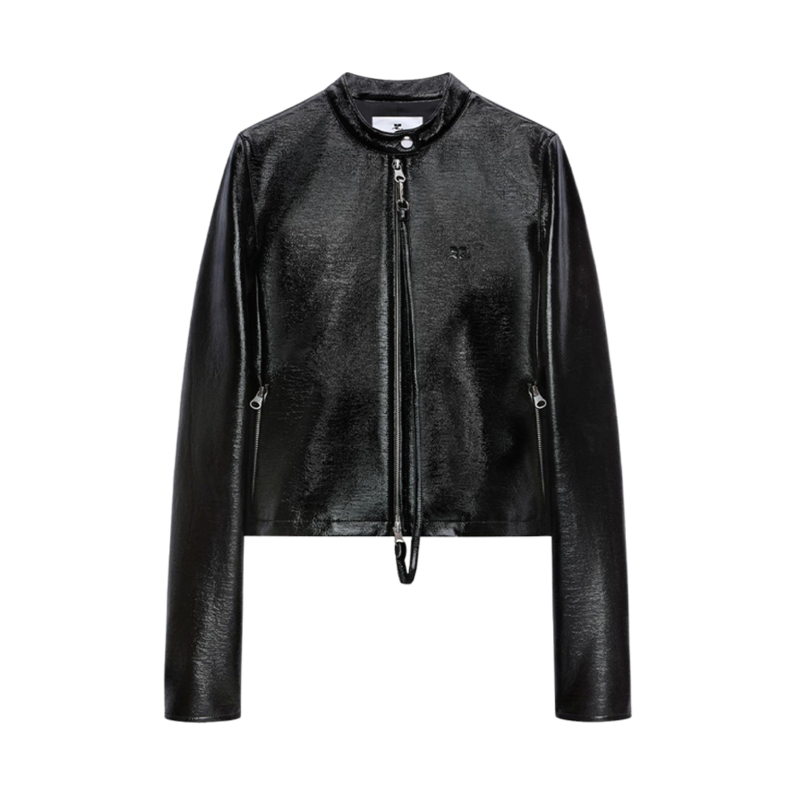 (W) 꾸레쥬 바이닐 시티 자켓 블랙((W) Courreges Vinyl City Jacket Black)