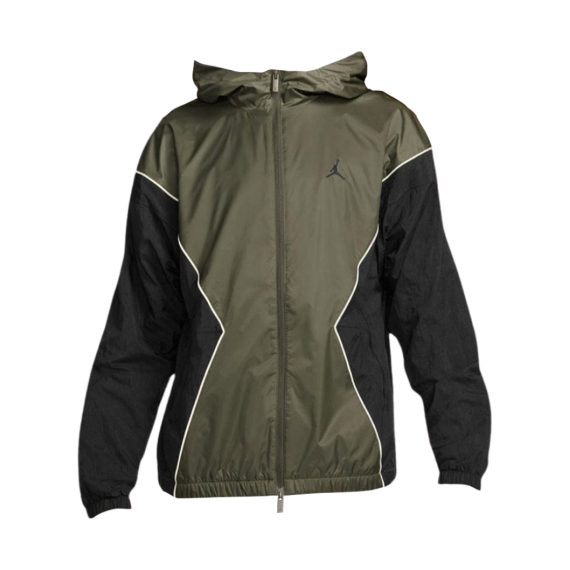 조던 브루클린 후드 드래프트 자켓 미디움 올리브 블랙(Jordan Brooklyn Hooded Draft Jacket Medium Olive Black)