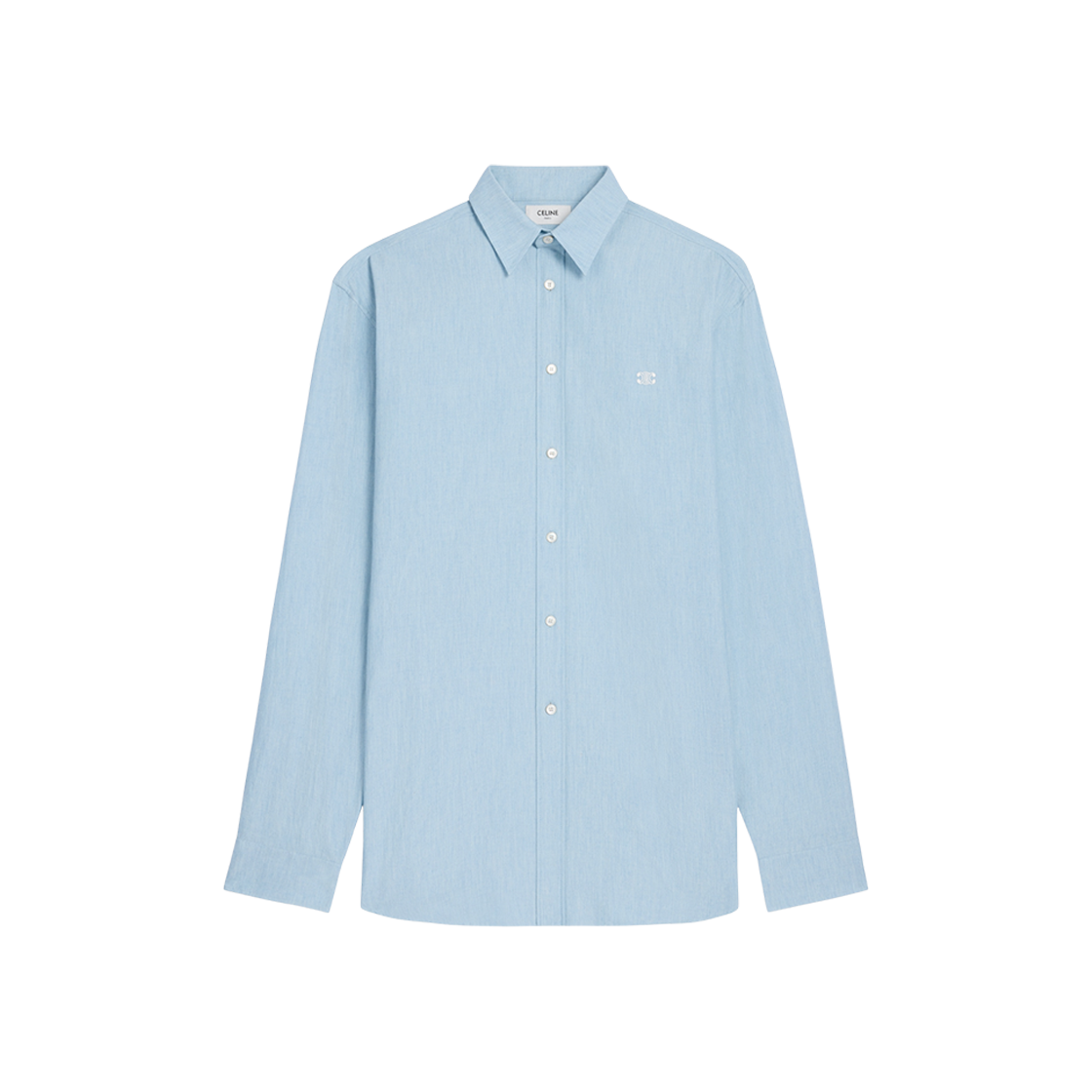 RC07L0A49-07BJ Celine Relaxed Shirt in Chambray Cotton Blue Jean