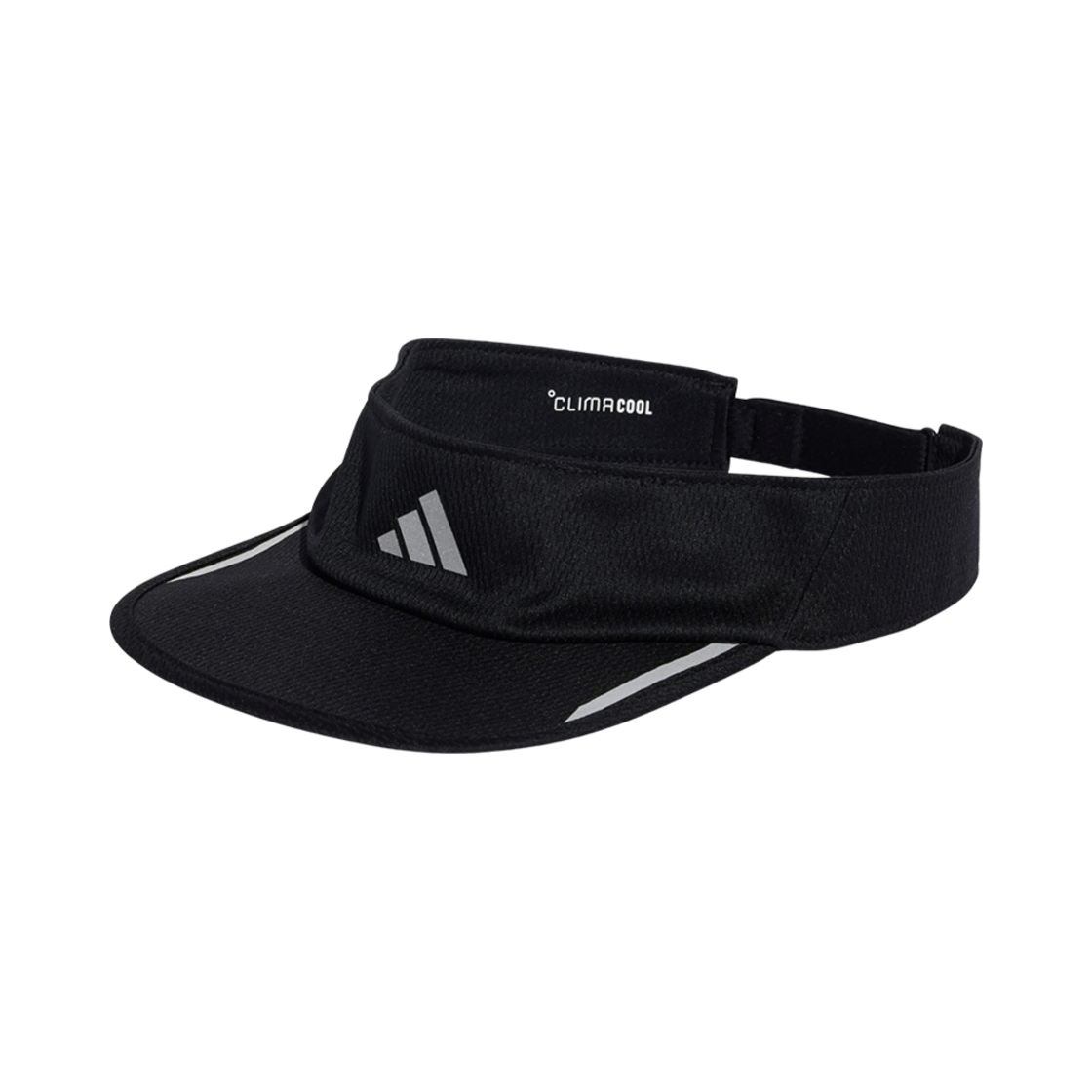 아디다스 에어로레디 러닝 바이저 블랙 리플렉티브 실버(Adidas Aeroready Running Visor Black Reflective Silver)
