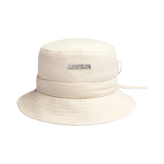 223AC001-5001-110 Jacquemus Le Bob Gadjo Bow Bucket Hat Off White