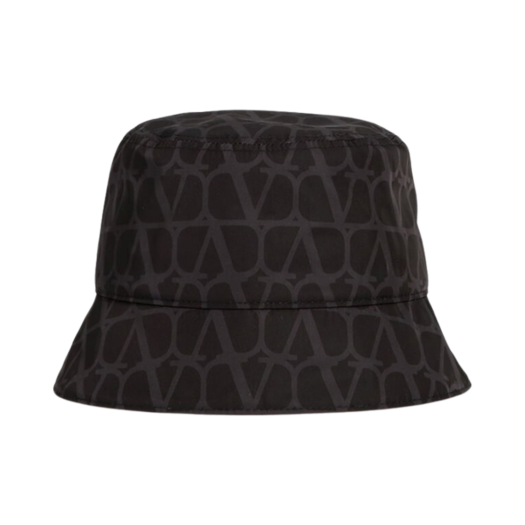 Valentino Vlogo Nylon Bucket Hat Black