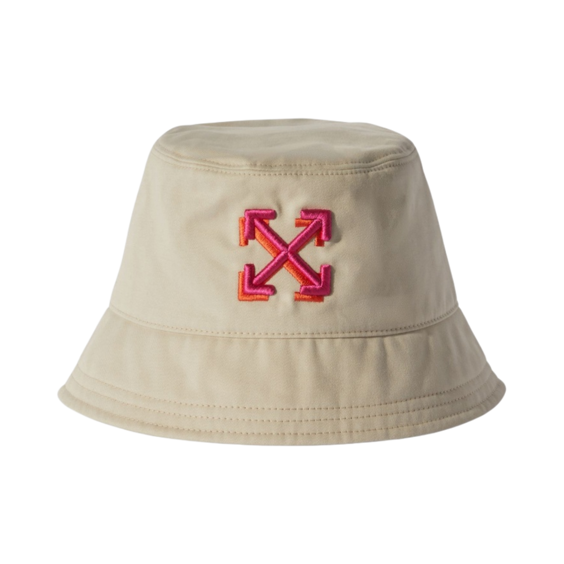 OWLB021S23FAB0010132 Off-White Arrow Bucket Hat White Fuchsia