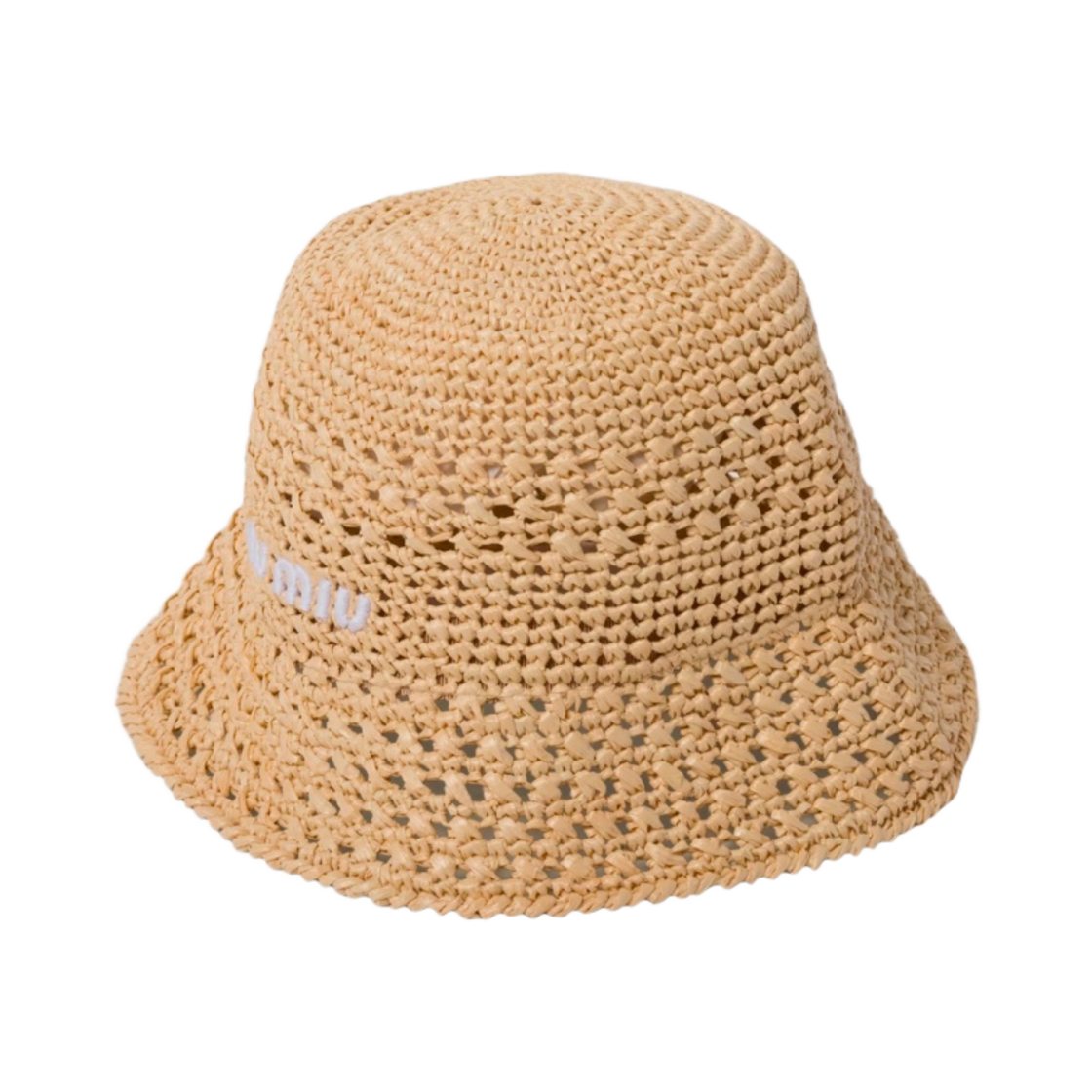 (W) 미우 미우 라피아 햇 내츄럴((W) Miu Miu Raffia Hat Natural) - 1