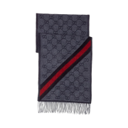 Gucci GG New Nikky Web Wool Muffler Midnight Blue