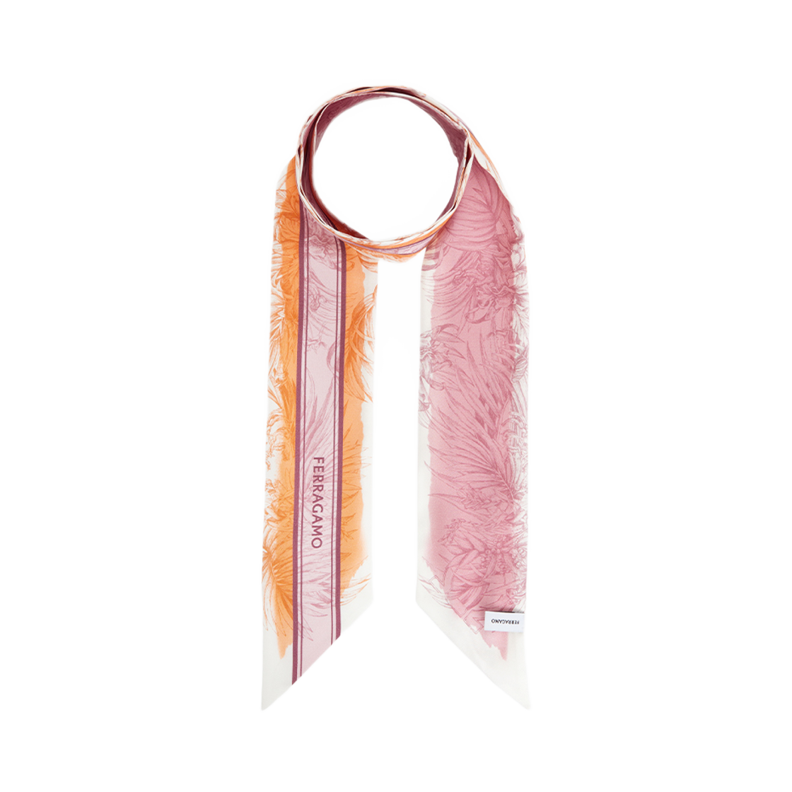 321131-785719 (W) Ferragamo Silk Scarf Orange