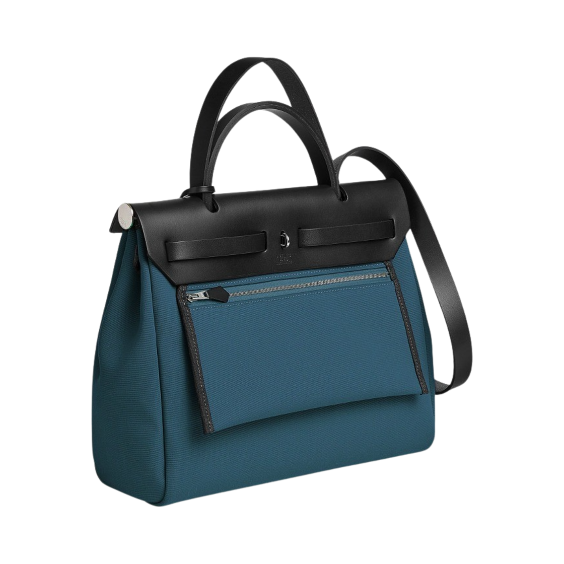 에르메스 에르백 집 31 백 르투르네 캔버스 & 팔라듐 하드웨어 템페트 누아(Hermes Herbag Zip 31 Bag Retourne Canvas & Palladium Tempete Noir) - 3