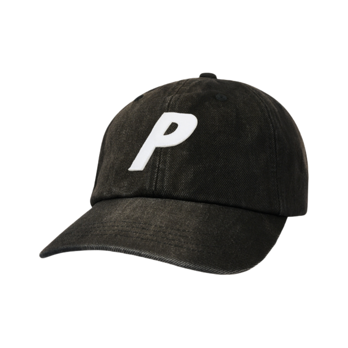 ํ๋ผ์ค ๋ฐ๋ P 6-ํจ๋ ์๋ ์์ ๋ธ๋ - 25SS(Palace Denim P 6-Panel Sand Wash Black - 25SS)