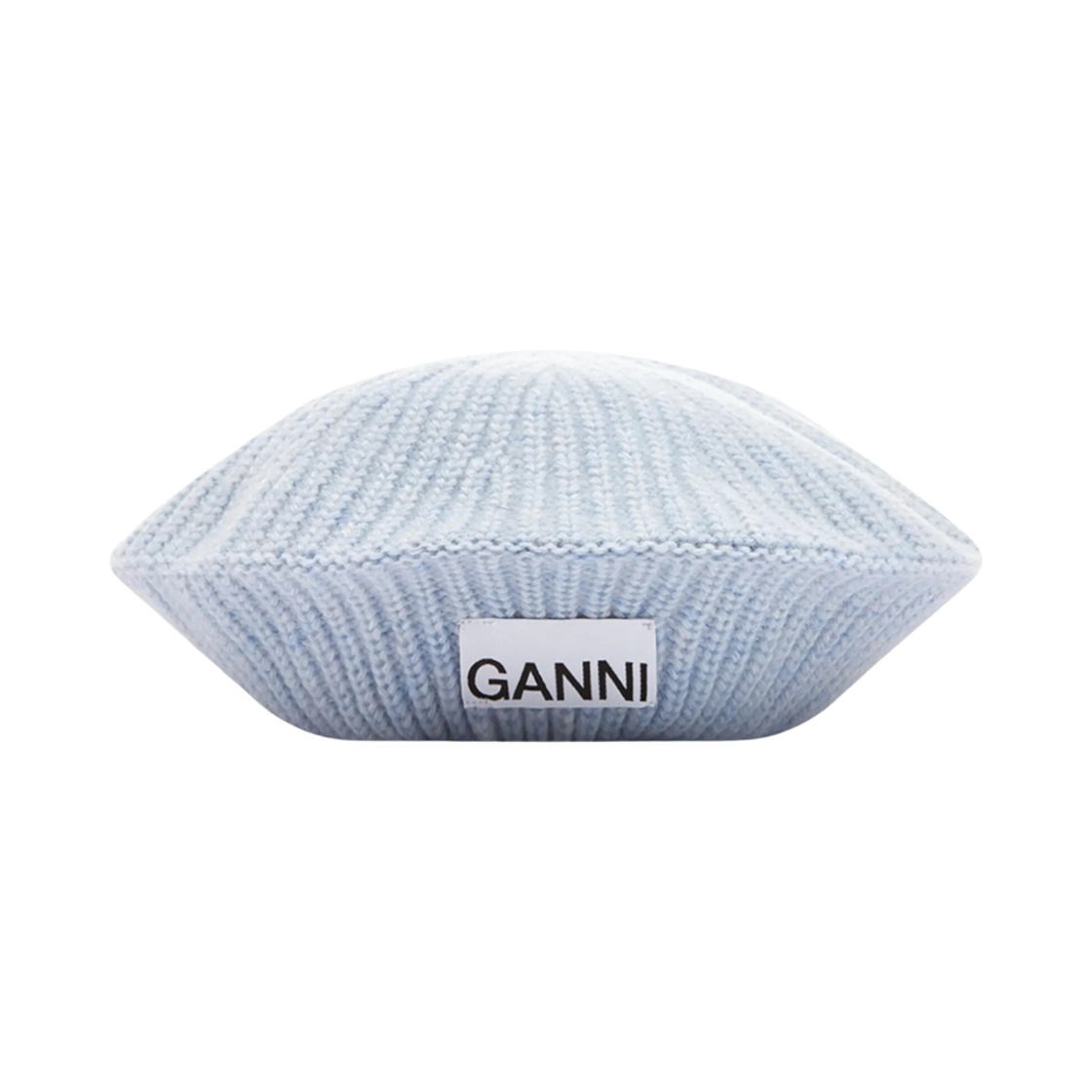 (W) 가니 립 니트 베레모 헤더((W) Ganni Rib Knit Beret Heather) - 1